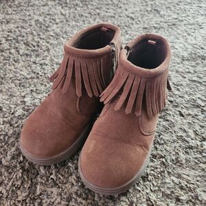 Kids Fringe Moccasin Boots